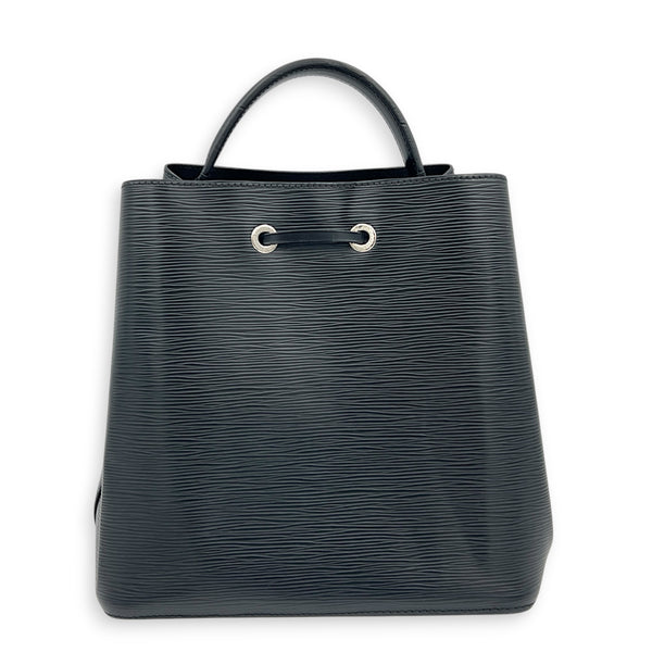NeoNoe MM Black Bucket Bag in Epi Leather, Silver hardware