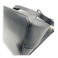 NeoNoe MM Black Bucket Bag in Epi Leather, Silver hardware