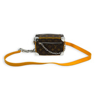 Soft Trunk Brown Crossbody Bag in Monogram Coated Canvas, Silver hardware