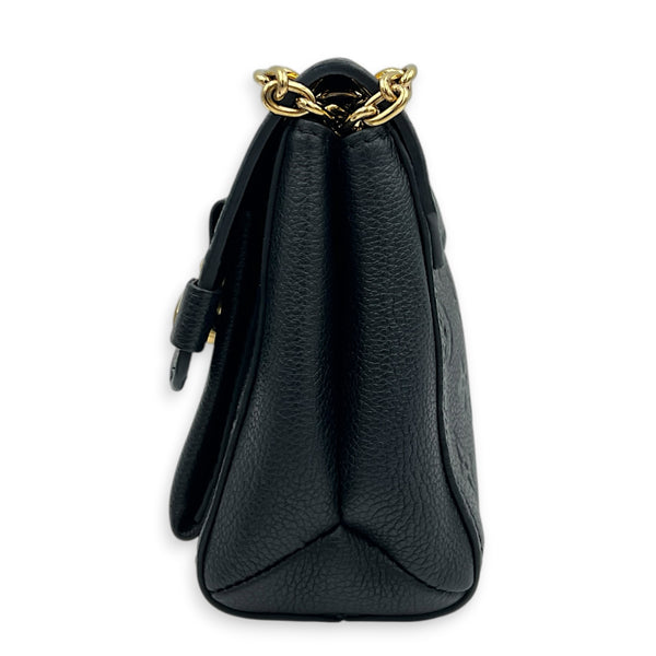 Vavin BB Black Shoulder Bag in Monogram Empreinte Leather, Gold hardware