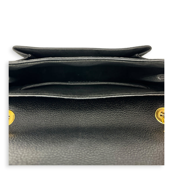 Vavin BB Black Shoulder Bag in Monogram Empreinte Leather, Gold hardware