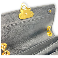 Vavin BB Black Shoulder Bag in Monogram Empreinte Leather, Gold hardware