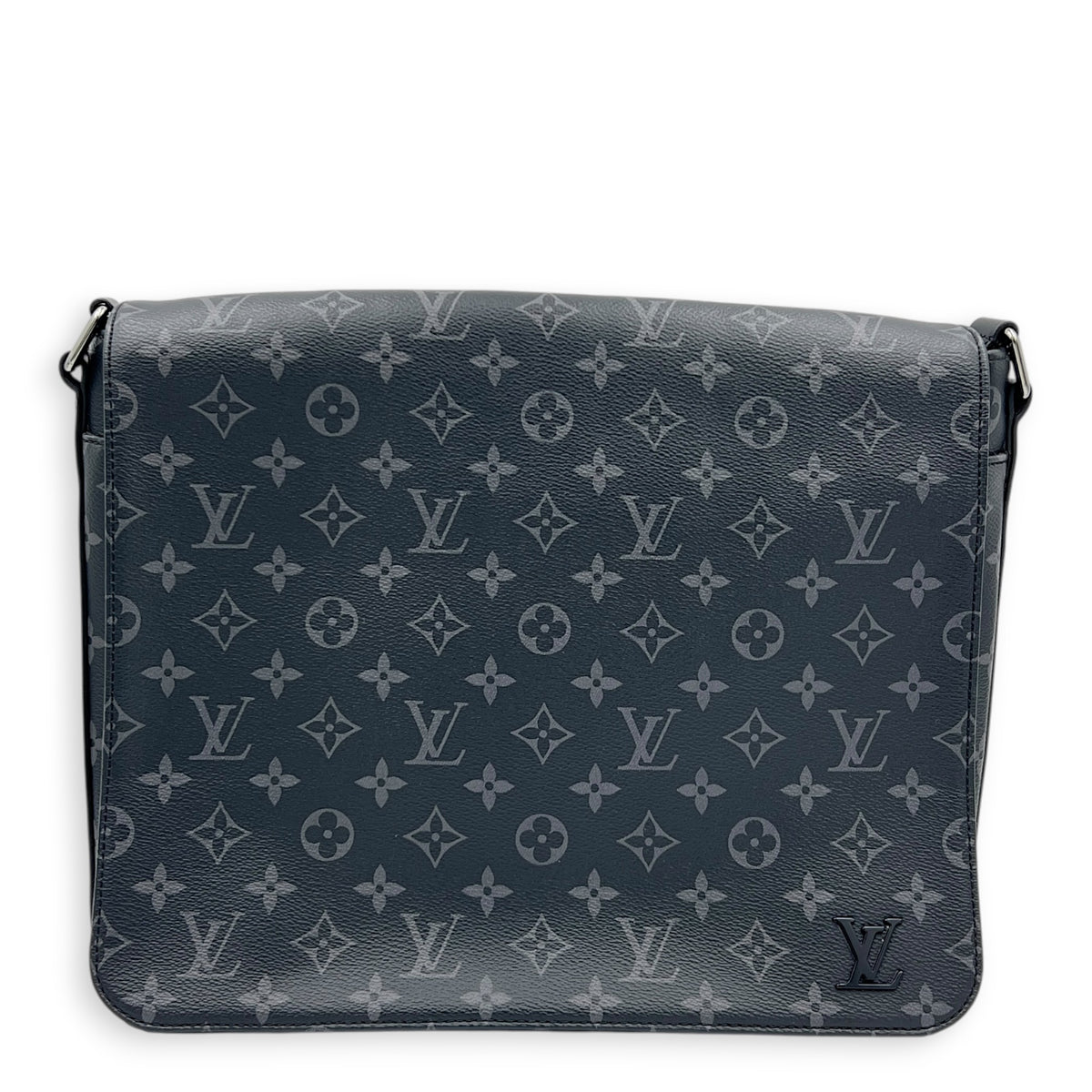 District Messenger Monogram Eclipse in Monogram Coated Canvas, Silver hardware