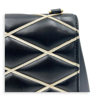 Malletage Shoulder Bag Black in Lambskin, Gold hardware