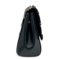 Malletage Shoulder Bag Black in Lambskin, Gold hardware