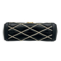 Malletage Shoulder Bag Black in Lambskin, Gold hardware