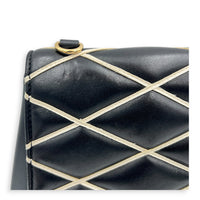 Malletage Shoulder Bag Black in Lambskin, Gold hardware