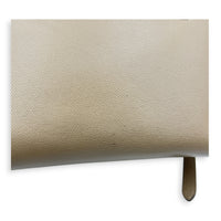 Belt Micro Beige Top Handle Bag in Calfskin, Gold hardware