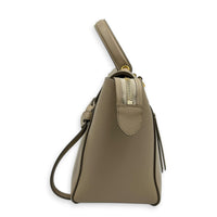 Belt Micro Beige Top Handle Bag in Calfskin, Gold hardware
