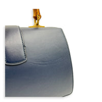 Dionysus Bamboo Blue Top Handle Bag in Calfskin, Gold hardware