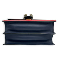 Dionysus Bamboo Blue Top Handle Bag in Calfskin, Gold hardware