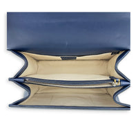 Dionysus Bamboo Blue Top Handle Bag in Calfskin, Gold hardware