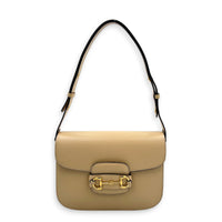 Horsebit 1955 Shoulder Bag Beige, Gold hardware