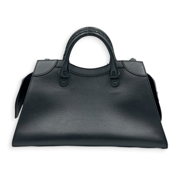 Neo Classic Black Top Handle Bag in Calfskin, Others hardware