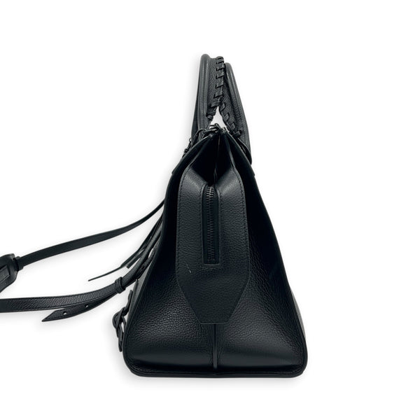 Neo Classic Black Top Handle Bag in Calfskin, Others hardware