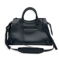 Neo Classic Black Top Handle Bag in Calfskin, Others hardware