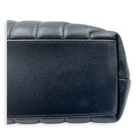 Loulou Black Shoulder Bag in Calfskin, Gold hardware