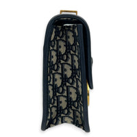 30 Montaigne Shoulder Bag Blue in Jacquard, Gold hardware
