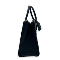 Steamer MM Blue Top Handle Bag in Calfskin, Silver hardware