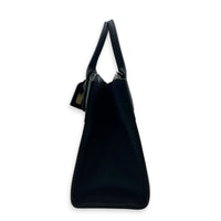 Steamer MM Blue Top Handle Bag in Calfskin, Silver hardware
