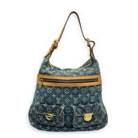 Denim Baggy GM Shoulder Bag Blue in Denim, Gold hardware