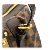 Berkeley Top Handle Bag Brown in Coated Canvas, Gold hardware
