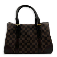 Berkeley Top Handle Bag Brown in Coated Canvas, Gold hardware