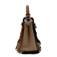 Peekaboo Mini Whipstitch Top Handle Bag in Calfskin, Palladium hardware