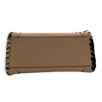 Peekaboo Mini Whipstitch Top Handle Bag in Calfskin, Palladium hardware
