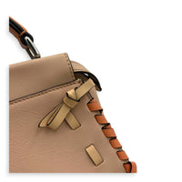 Peekaboo Mini Whipstitch Top Handle Bag in Calfskin, Palladium hardware
