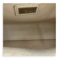 Peekaboo Mini Whipstitch Top Handle Bag in Calfskin, Palladium hardware