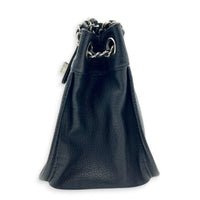 2.55 Shoulder Bag Black in Calfskin, Silver hardware
