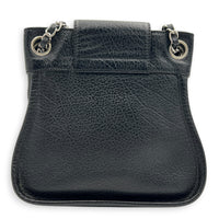2.55 Shoulder Bag Black in Calfskin, Silver hardware