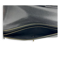 CC Quilted Clutch Black in Caviar Leather, Gold hardware