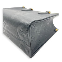 OnTheGo PM Black Tote Bag in Monogram Empreinte Leather, Gold hardware