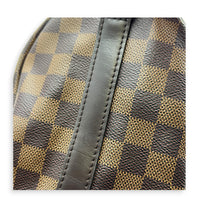 Speedy Bandouliere Top Handle Bag 25 Brown in Coated Canvas, Gold hardware