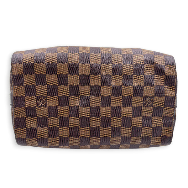 Speedy Bandouliere Top Handle Bag 25 Brown in Coated Canvas, Gold hardware