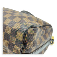 Speedy Bandouliere Top Handle Bag 25 Brown in Coated Canvas, Gold hardware