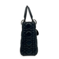 Lady Dior My ABCDior Small Black Top Handle Bag in Lambskin, Silver hardware