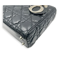 Lady Dior My ABCDior Small Black Top Handle Bag in Lambskin, Silver hardware