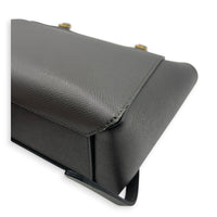 Belt Nano Grey Top Handle Bag in, Gold hardware