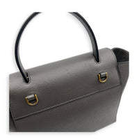 Belt Nano Grey Top Handle Bag in, Gold hardware