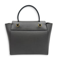 Belt Nano Grey Top Handle Bag in, Gold hardware