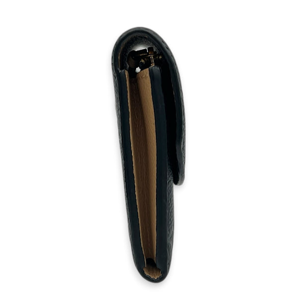 Emilie Wallet Long Black in Monogram Empreinte Leather, Gold hardware