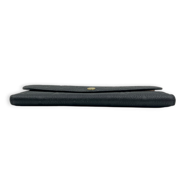 Emilie Wallet Long Black in Monogram Empreinte Leather, Gold hardware