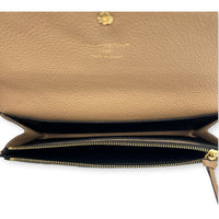 Emilie Wallet Long Black in Monogram Empreinte Leather, Gold hardware