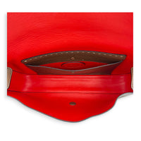 Baguette Large Brown Shoulder Bag in Calfskin, Gold hardware