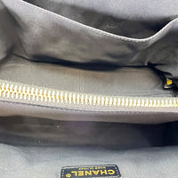 GST Black Tote Bag in Caviar Leather, Gold hardware